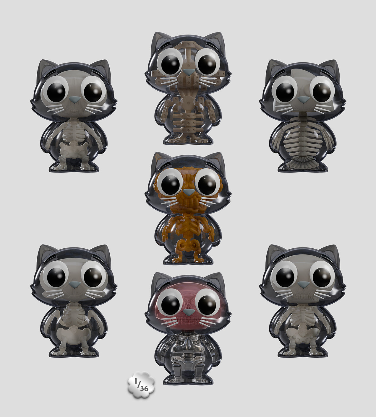 Catscans (Bare Bones) Blind Box by Kaleidos Creative - Videguy Collectibles