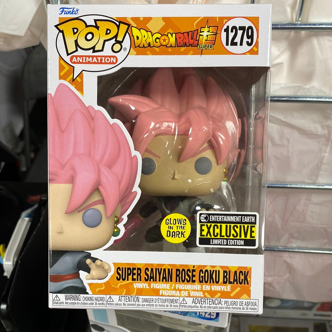 Funko POP! Anime: Dragon Ball Super - Super Saiyan Rosé Goku Black #1279 (Glows in the Dark) (Entertainment Earth Exclusive)