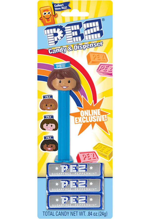 PEZ Classic Presenter Girl Peppermint (Medium Skin Tone/Brown Hair) PEZ Exclusive