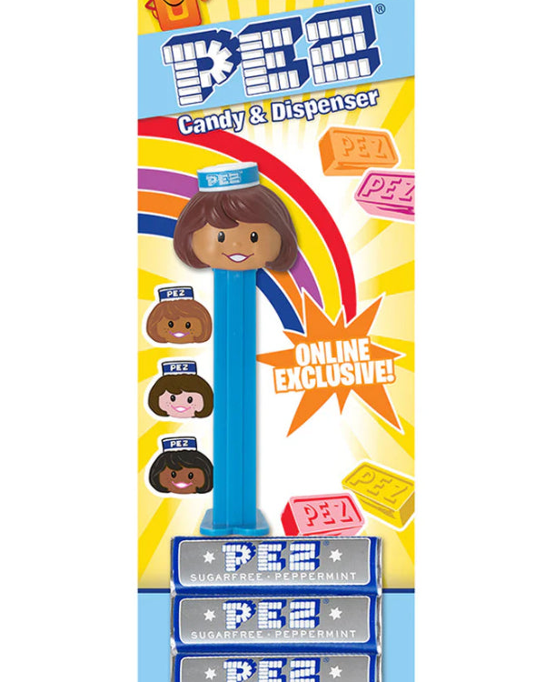 PEZ Classic Presenter Girl Peppermint (Medium Skin Tone/Brown Hair) PEZ Exclusive