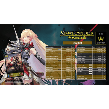 Swordcraft Shadowverse: Evolve English Edition Showdown Deck