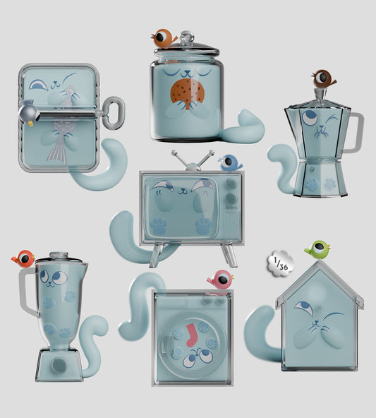 Ghost Cat Blind Box by Kaleidos Creative