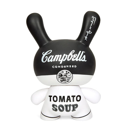ANDY WARHOL 8" CAMPBELL'S SOUP MASTERPIECE DUNNY - BLACK AND WHITE EDITION (LIMITED EDITION OF 500)