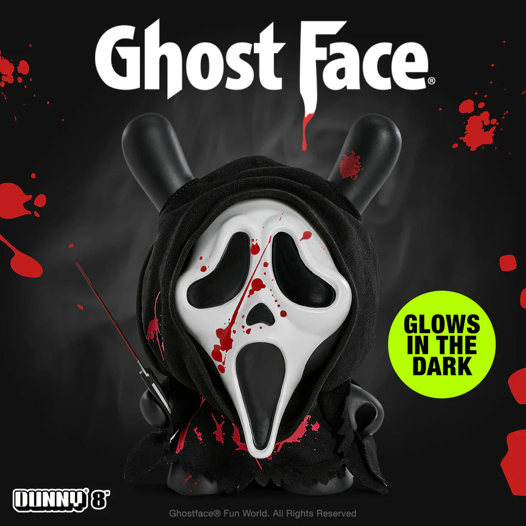 [Pre-Order] Ghost Face 8" Dunny (Glow in the Dark) Bloody Edition - Vinyl Art Figure