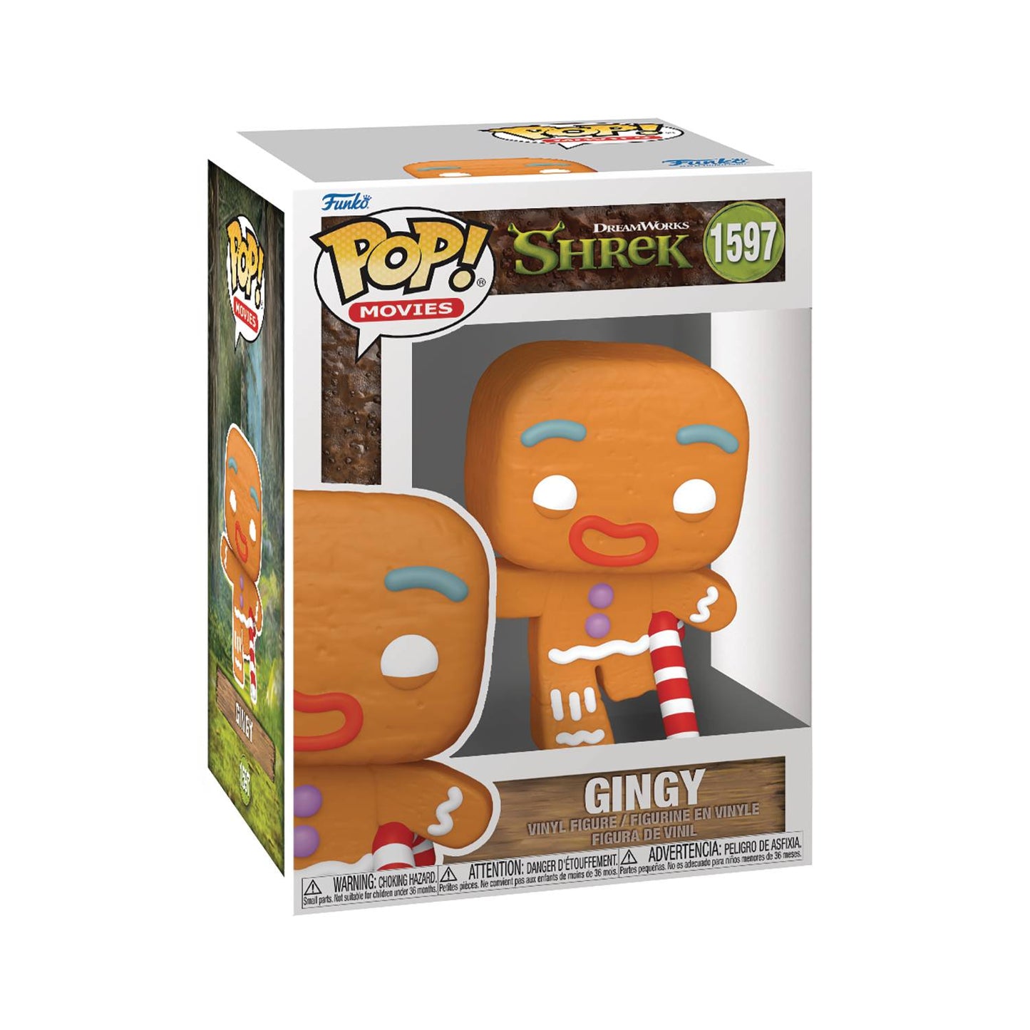 Funko POP! Movies: Shrek Dreamworks 30th Anniversary - Gingerbread Man w/ Candy Cane