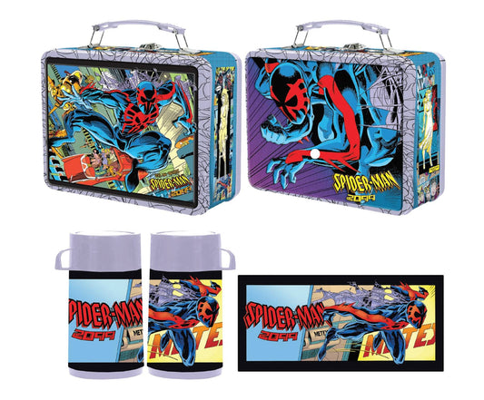Free Comic Book Day 2024 Tin Titans Spider-Man 2099 Tin Lunch Box with Beverage Container
