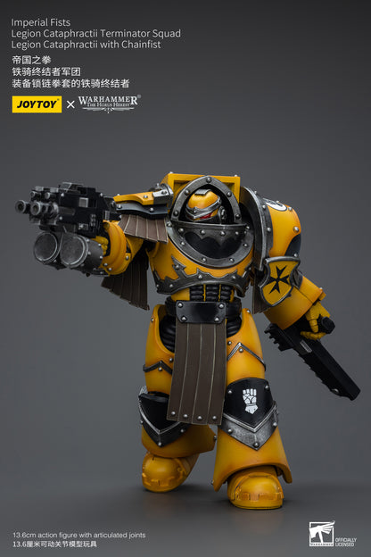 Warhammer: The Horus Heresy - Imperial Fists - Legion Cataphractii Terminator with Chainfist - 1/18 Scale Action Figure