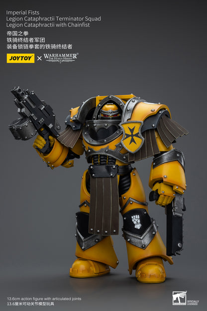 Warhammer: The Horus Heresy - Imperial Fists - Legion Cataphractii Terminator with Chainfist - 1/18 Scale Action Figure