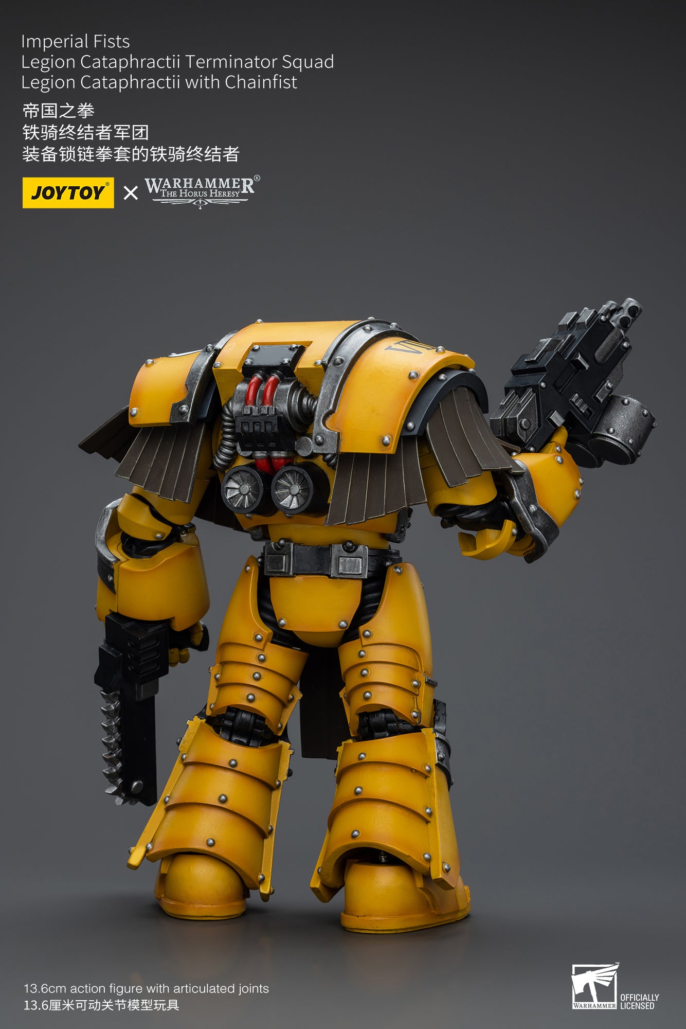 Warhammer: The Horus Heresy - Imperial Fists - Legion Cataphractii Terminator with Chainfist - 1/18 Scale Action Figure