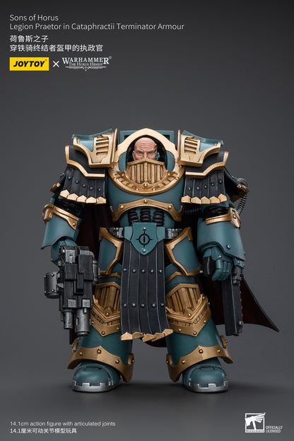 Warhammer The Horus Heresy: Sons of Horus - Legion Praetor in Cataphractii Terminator Armour - 1/18 Action Figure