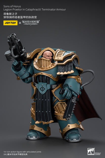 Warhammer The Horus Heresy: Sons of Horus - Legion Praetor in Cataphractii Terminator Armour - 1/18 Action Figure