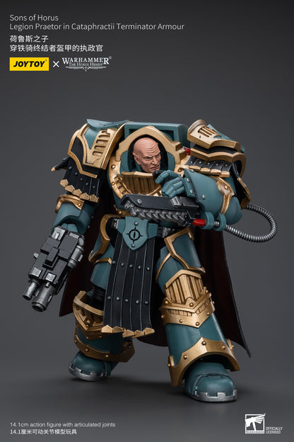 Warhammer The Horus Heresy: Sons of Horus - Legion Praetor in Cataphractii Terminator Armour - 1/18 Action Figure