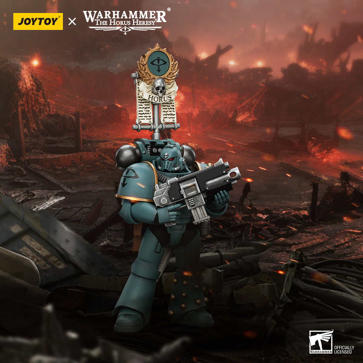 Warhammer: The Horus Heresy - Sons of Horus - MK IV Legion Vexilla - 1/18 Scale Action Figure