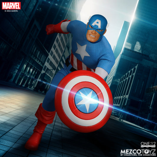 [Pre-Order] Mezco Toys: Marvel- Captain America Silver Age - One:12 Collective Action Figure