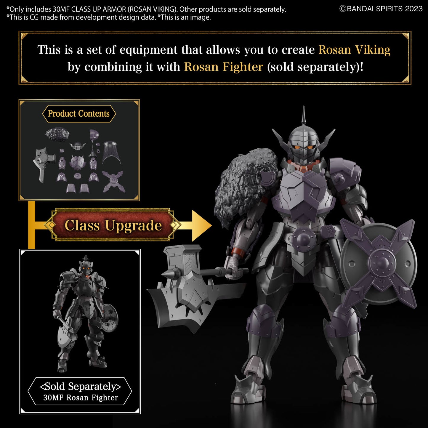 30 Minutes Fantasy: #08 Class Up Armor (Rosan Viking) - 30MF 1/144 Scale Model Kit