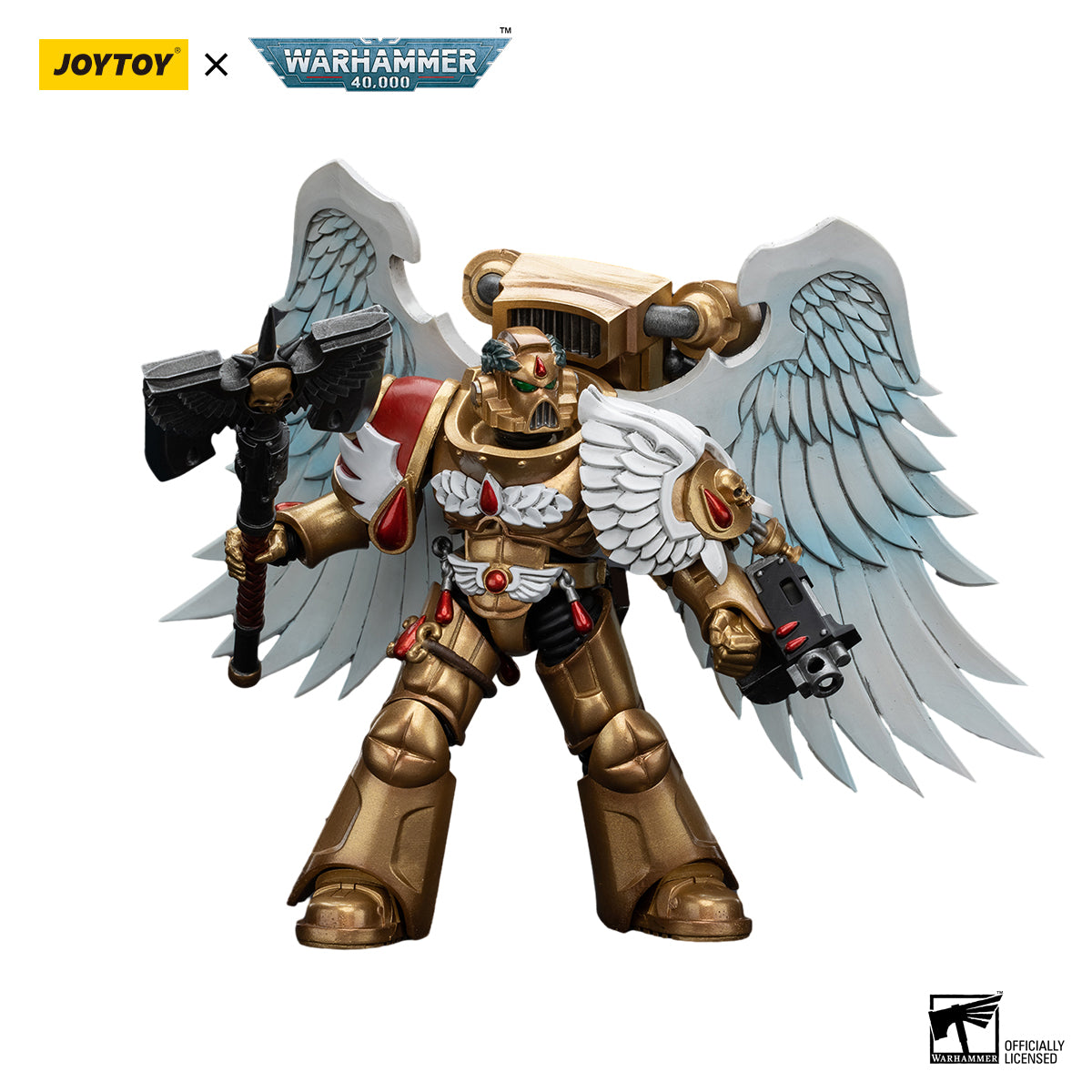 Warhammer 40,000: Blood Angels - Sanguinary Guard with Encarmine Axe - 1/18 Scale Action Figure
