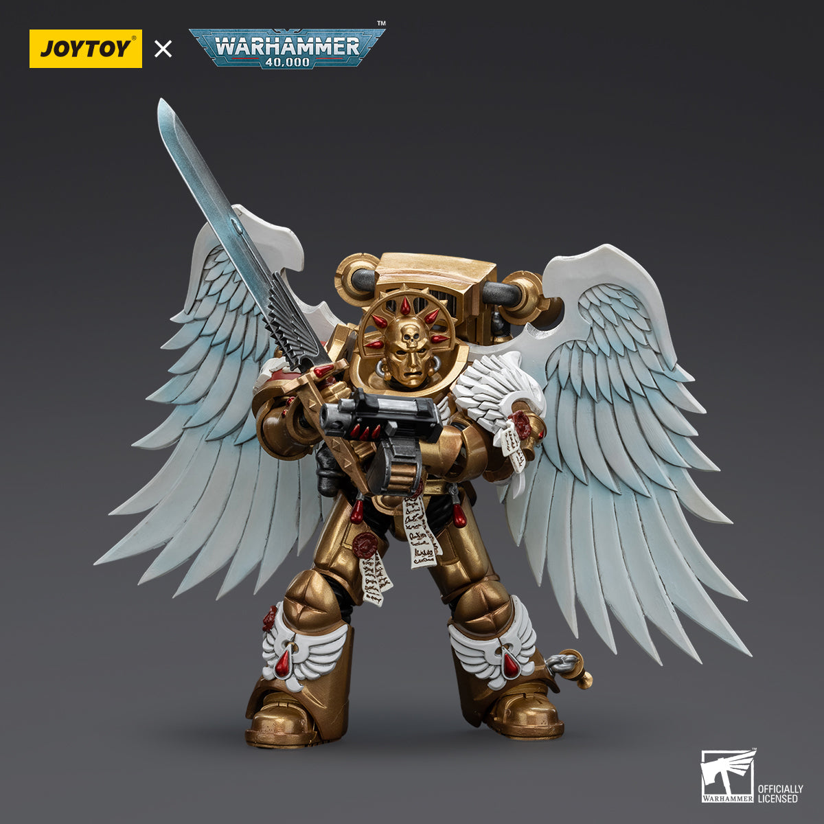 Warhammer 40,000: Blood Angels - Sanguinary Guard with Encarmine Sword - 1/18 Scale Action Figure