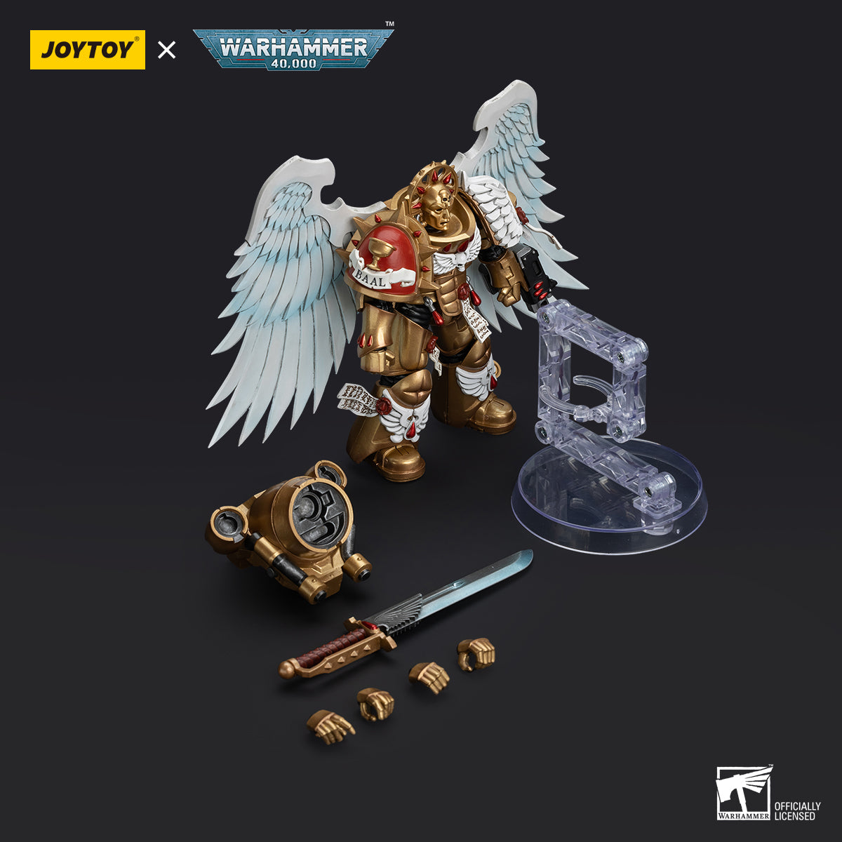 Warhammer 40,000: Blood Angels - Sanguinary Guard with Encarmine Sword - 1/18 Scale Action Figure