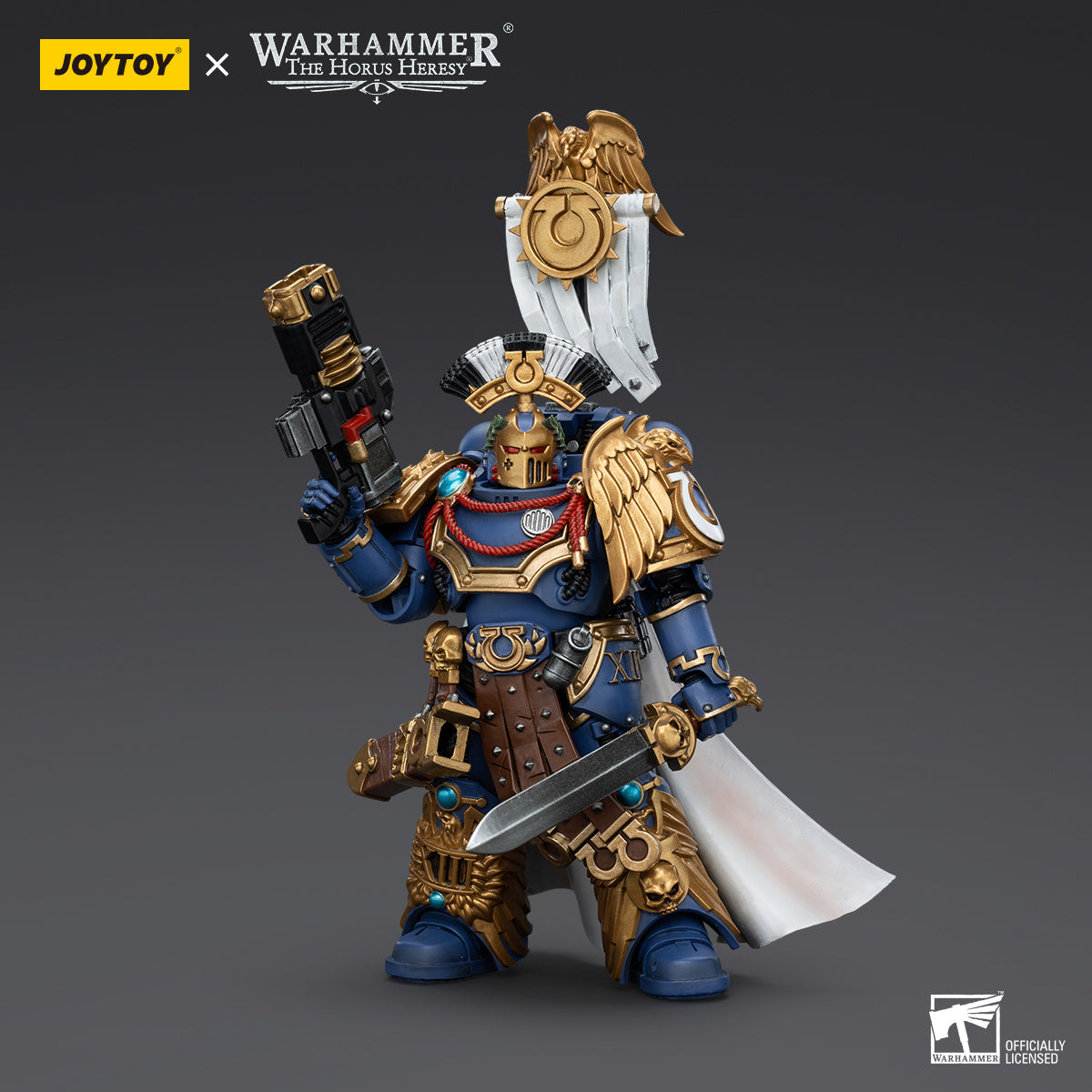 Warhammer: The Horus Heresy - Ultramarines - Legion Praetor with Power Sword and Volkite Serpenta - 1/18 Scale Action Figure