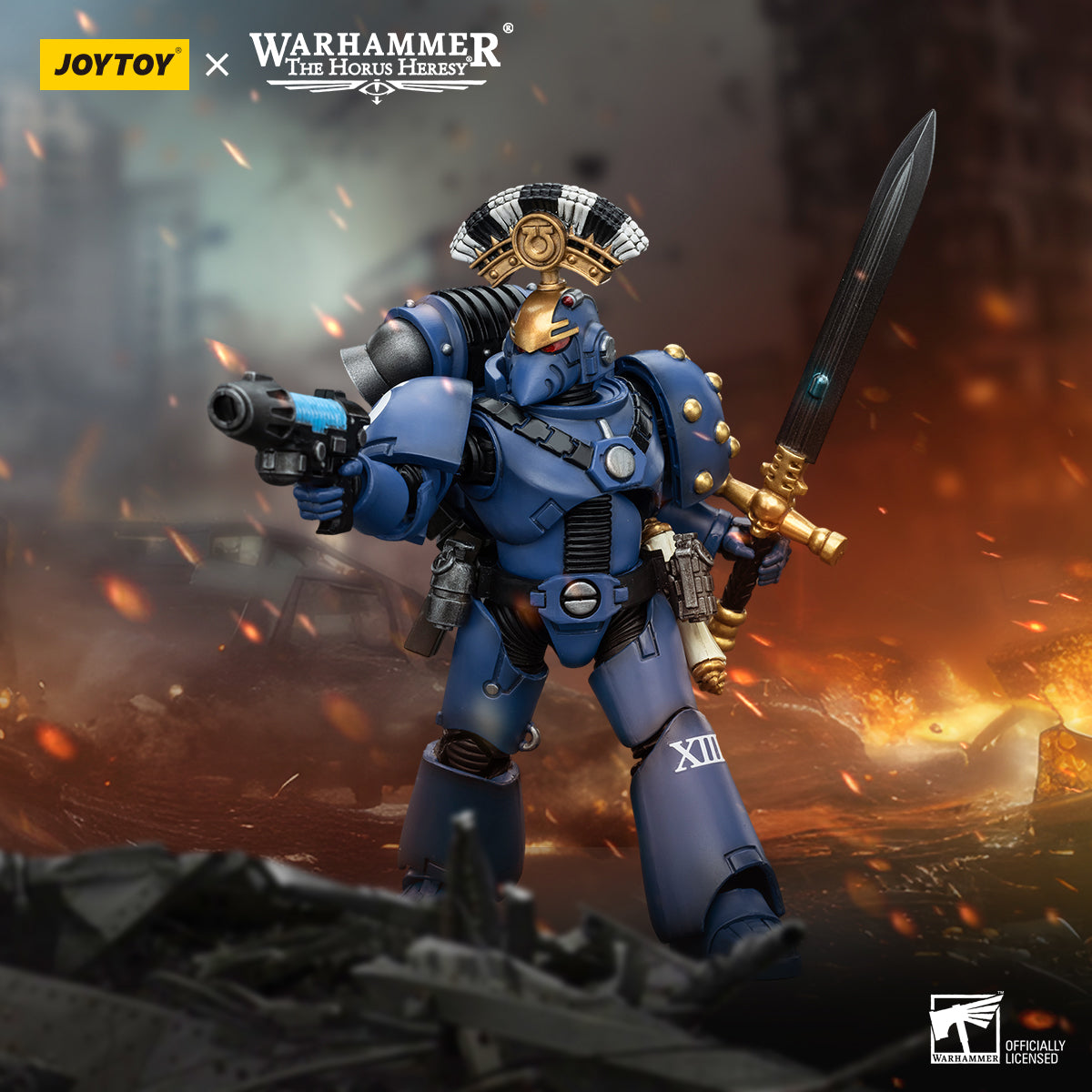 [Pre-Order] JoyToy Warhammer 40K Ultramarines: MKVI Sergeant Power Sword - 1/18 Action Figure