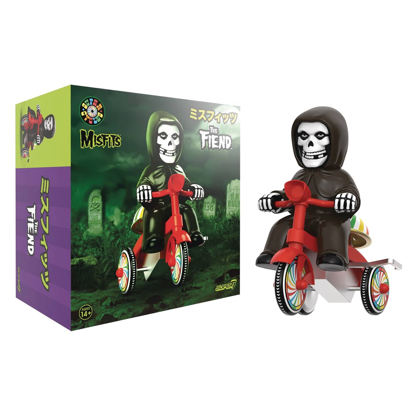 Super Cycles - Misfits Fiend Black w/ Red Trike - Action Figure - Videguy Collectibles