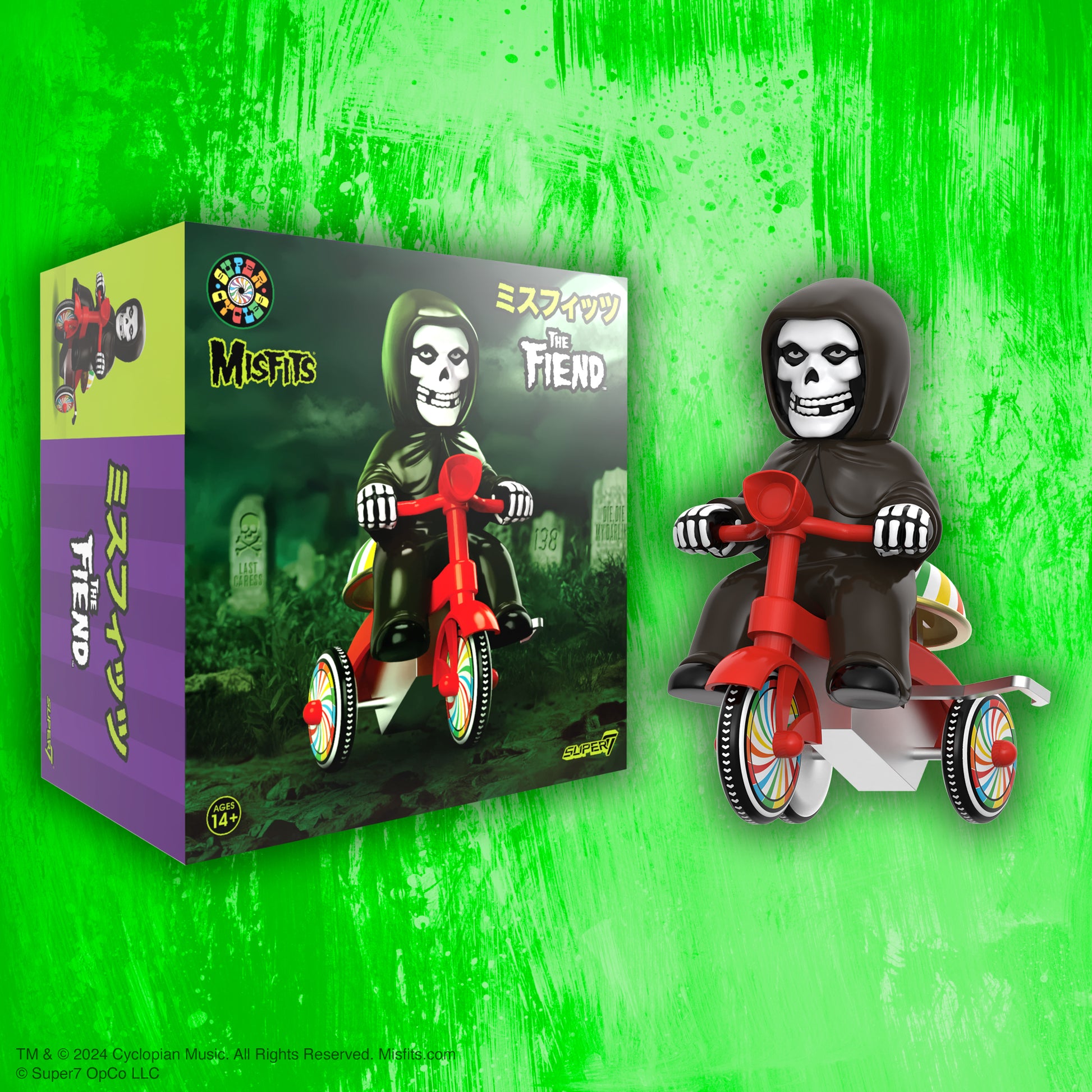 Super Cycles - Misfits Fiend Black w/ Red Trike - Action Figure - Videguy Collectibles