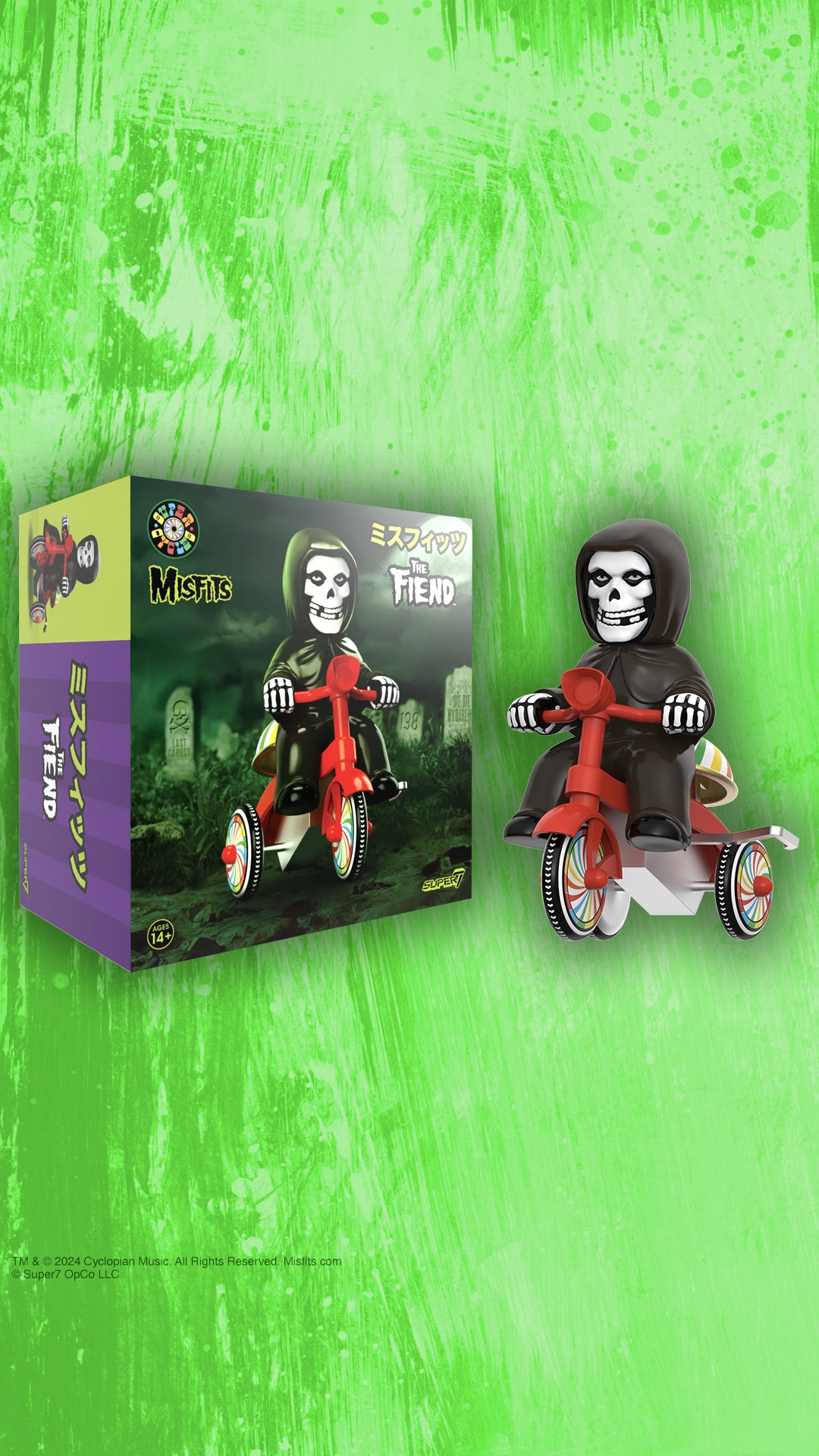 Super Cycles - Misfits Fiend Black w/ Red Trike - Action Figure - Videguy Collectibles