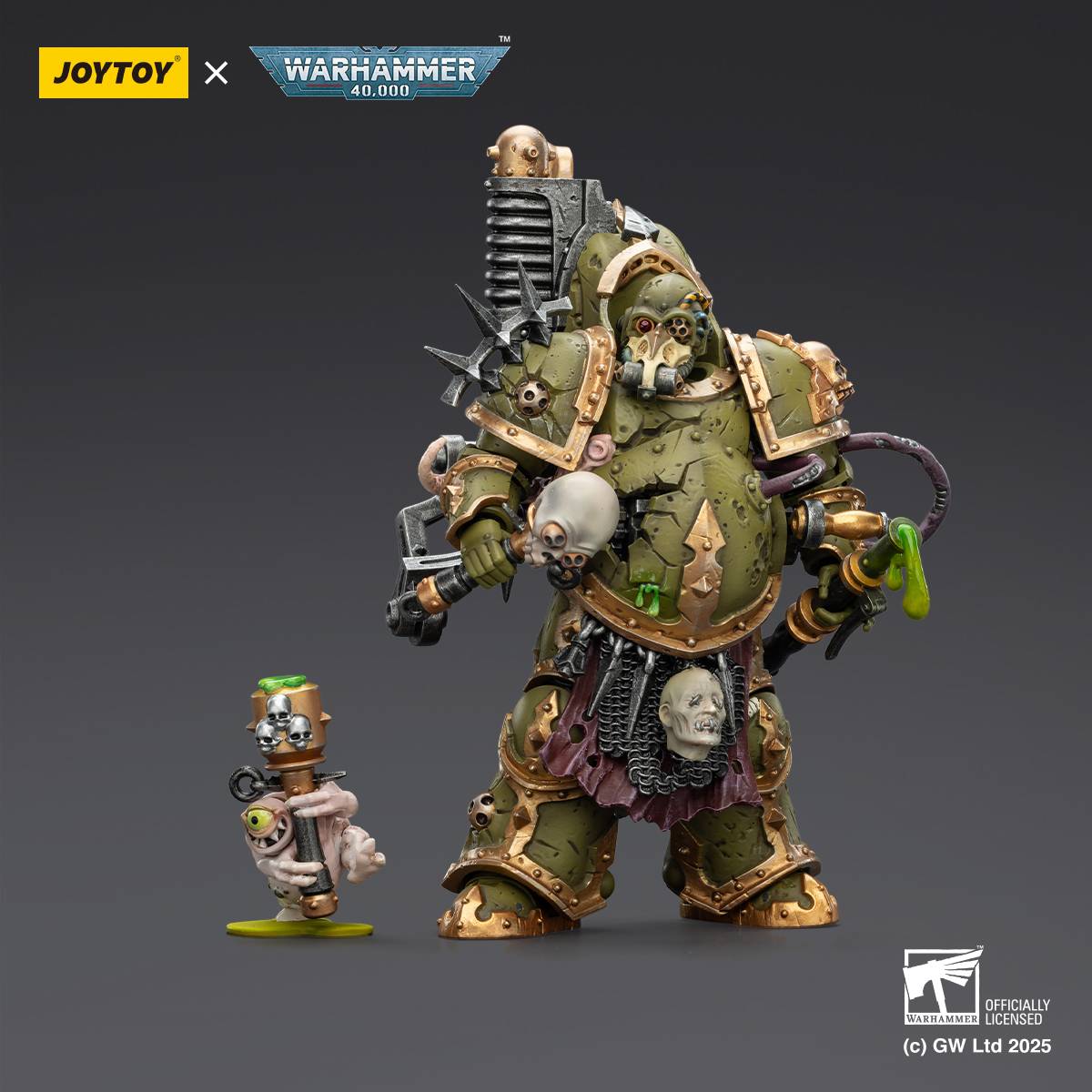 (Pre-Order) Warhammer 40K: Death Guard Foul Blightspawn with Plague Sprayer - 1/18 Scale Action Figure