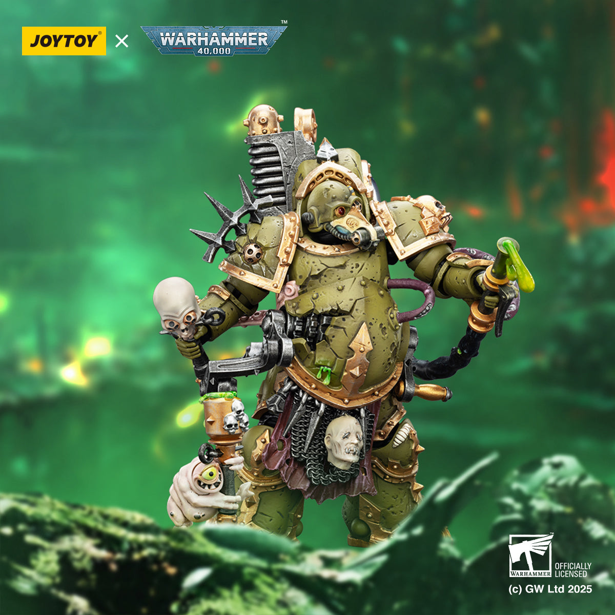 (Pre-Order) Warhammer 40K: Death Guard Foul Blightspawn with Plague Sprayer - 1/18 Scale Action Figure
