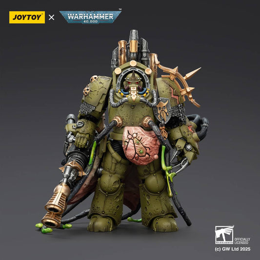 (Pre-Order) Warhammer 40K: Death Guard Lord of Virulence with Plague Spewer - 1/18 Scale Action Figure