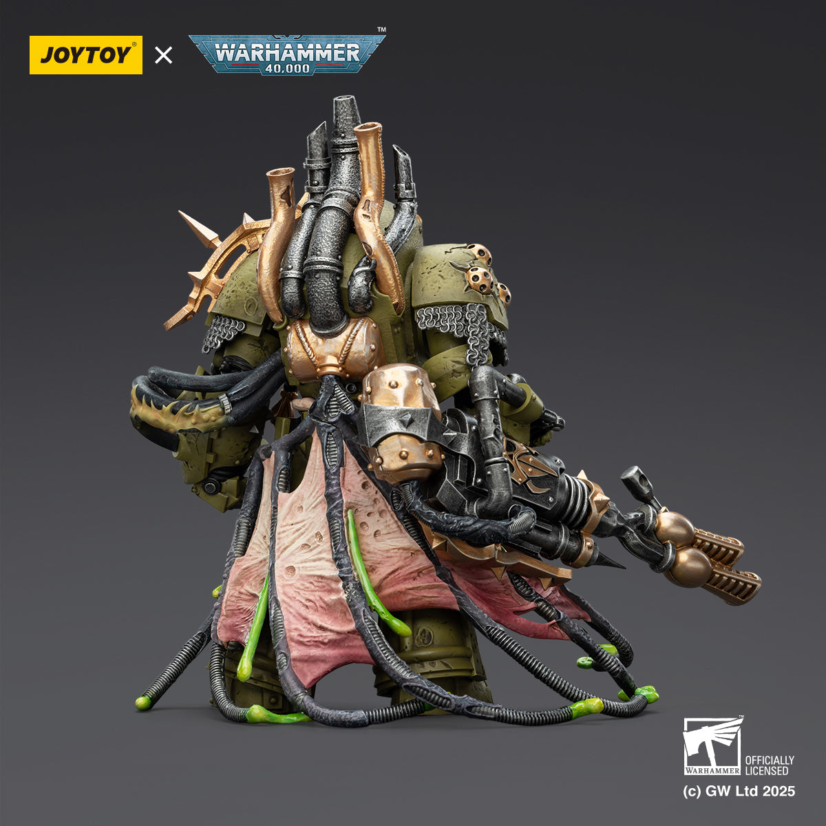 (Pre-Order) Warhammer 40K: Death Guard Lord of Virulence with Plague Spewer - 1/18 Scale Action Figure
