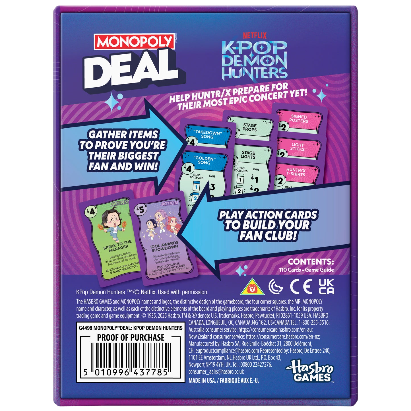 Monopoly Deal: K-Pop Demon Hunters Card Game