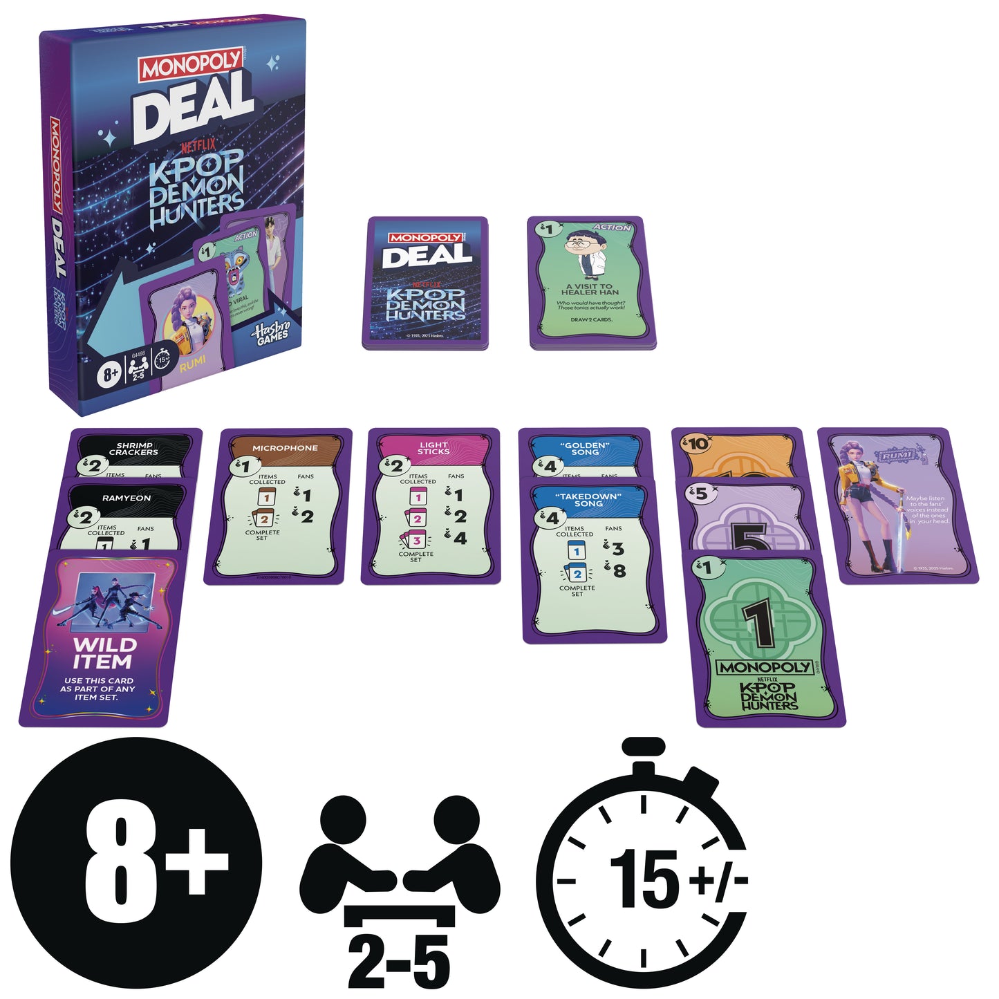 Monopoly Deal: K-Pop Demon Hunters Card Game