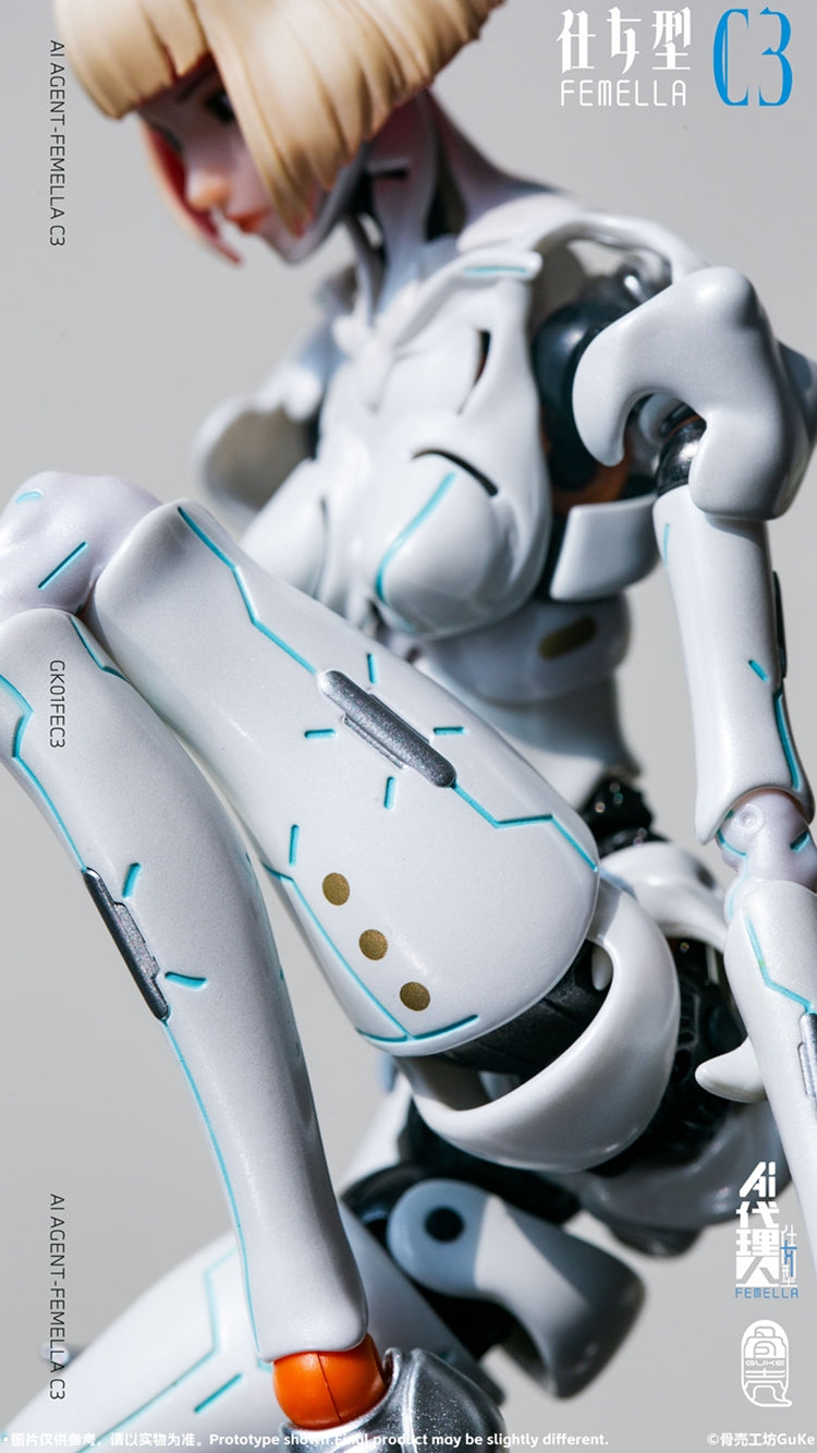 AI Agent-Fememlla C3 (Solid Color ver.) 1/12 Scale Action Figure