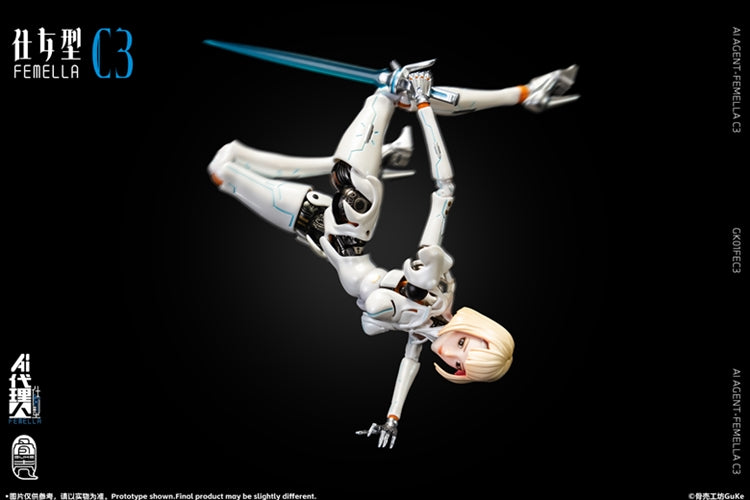 AI Agent-Fememlla C3 (Solid Color ver.) 1/12 Scale Action Figure