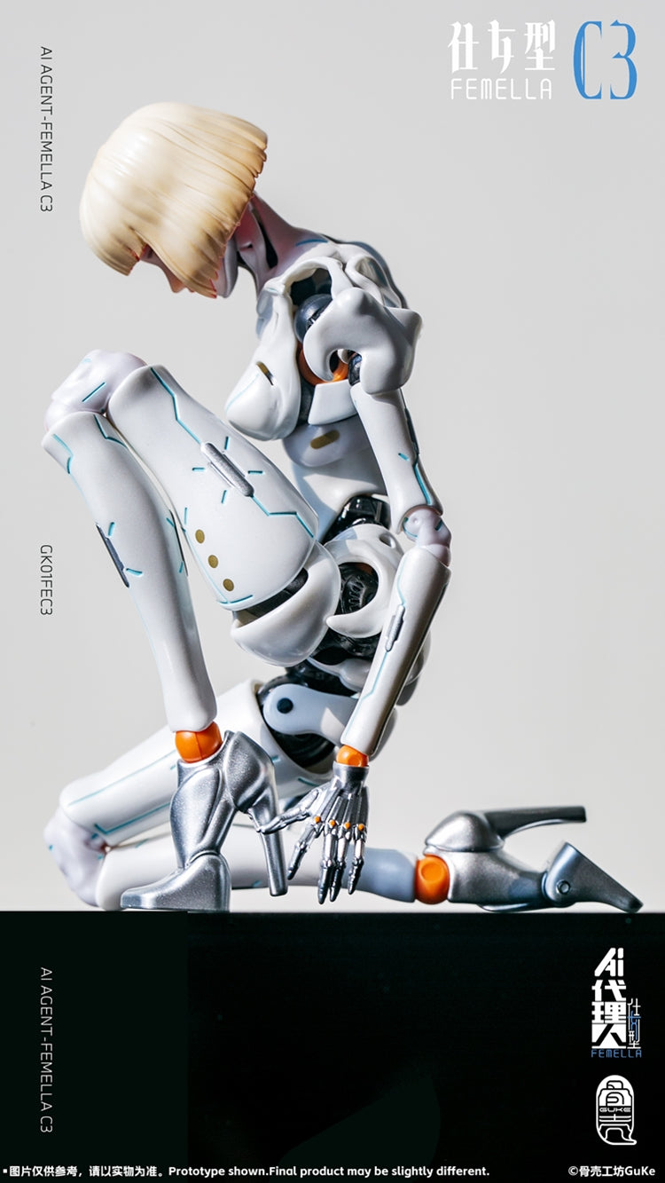 AI Agent-Fememlla C3 (Solid Color ver.) 1/12 Scale Action Figure