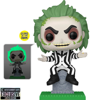 [Pre-Order] Funko Plus Pop!: Beetlejuice - Beetlejuice  on Tombstone (GITD) #1757 - Entertainment Earth Exclusive