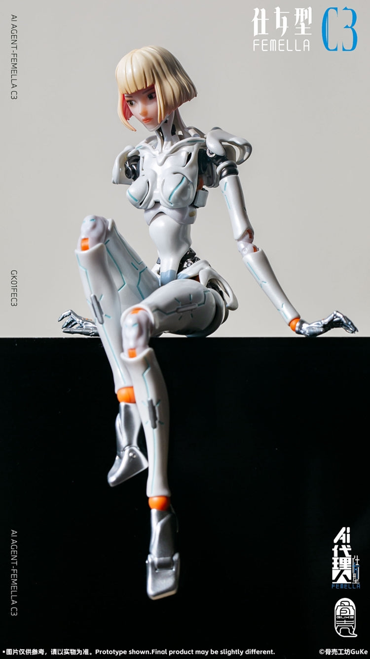 AI Agent-Fememlla C3 (Solid Color ver.) 1/12 Scale Action Figure