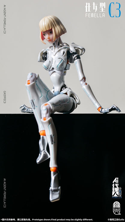 AI Agent-Fememlla C3 (Solid Color ver.) 1/12 Scale Action Figure