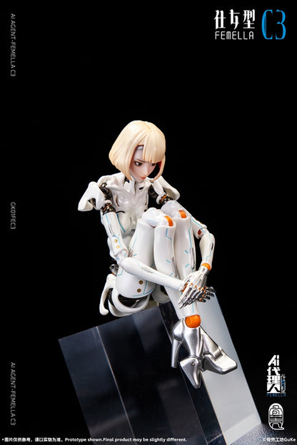 AI Agent-Fememlla C3 (Solid Color ver.) 1/12 Scale Action Figure