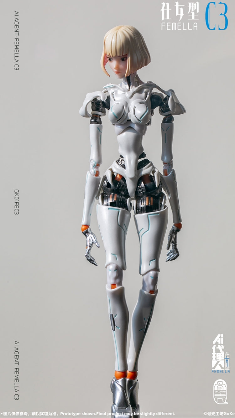 AI Agent-Fememlla C3 (Solid Color ver.) 1/12 Scale Action Figure