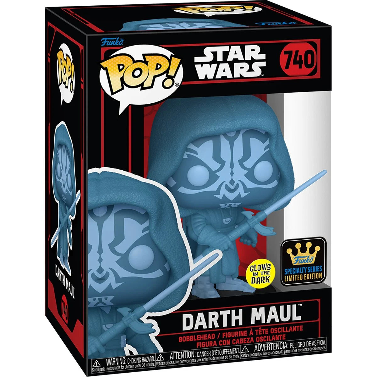 [Pre-Order] Funko POP! Star Wars: Hologram Darth Maul (Glows in the Dark) #740 (Specialty Series)