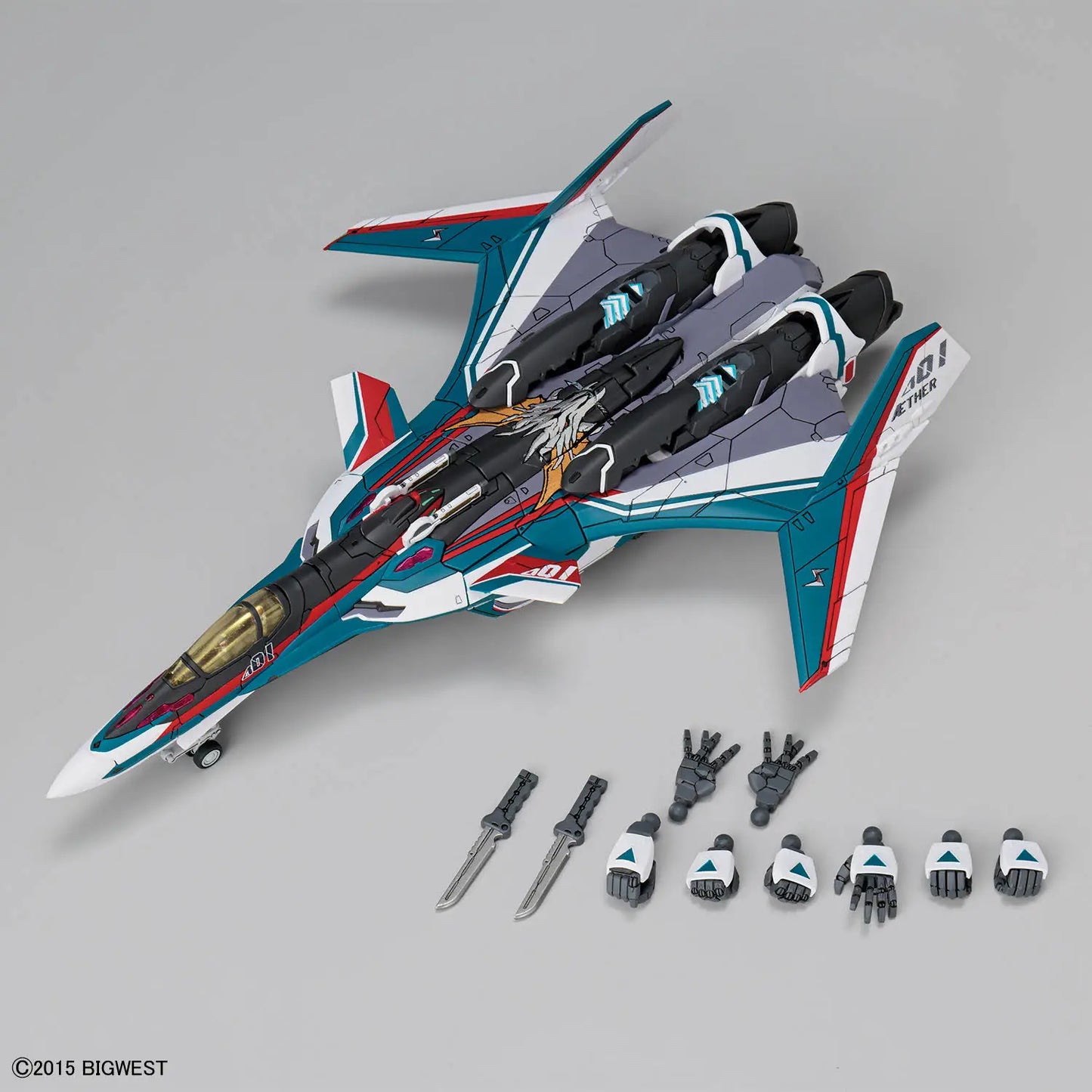 Macross: VF-31S Siegfried (Arad Moldres Use) Deluxe Set - HG 1/100 Scale Model Kit