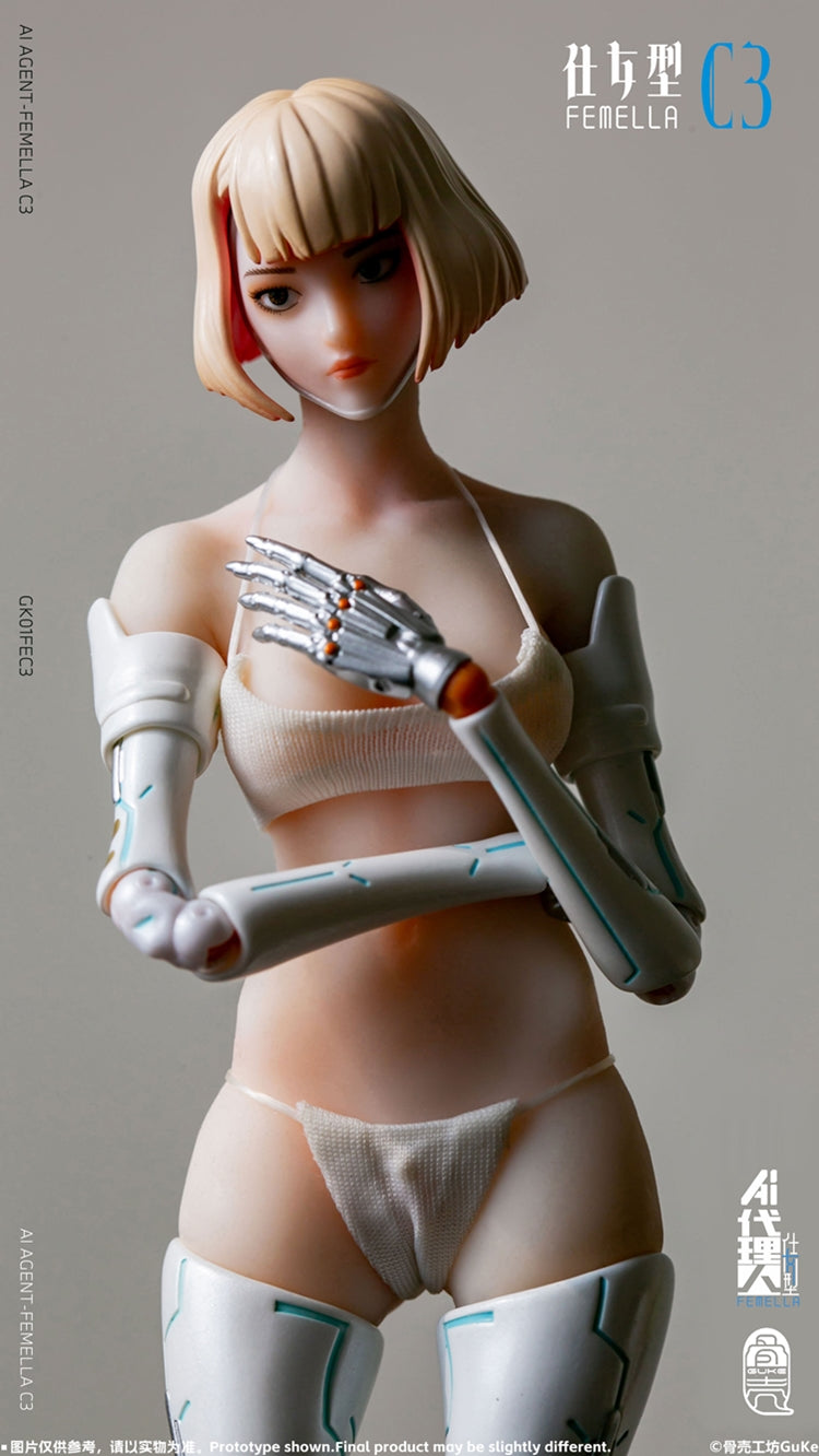 AI Agent-Fememlla C3 (Solid Color ver.) 1/12 Scale Action Figure