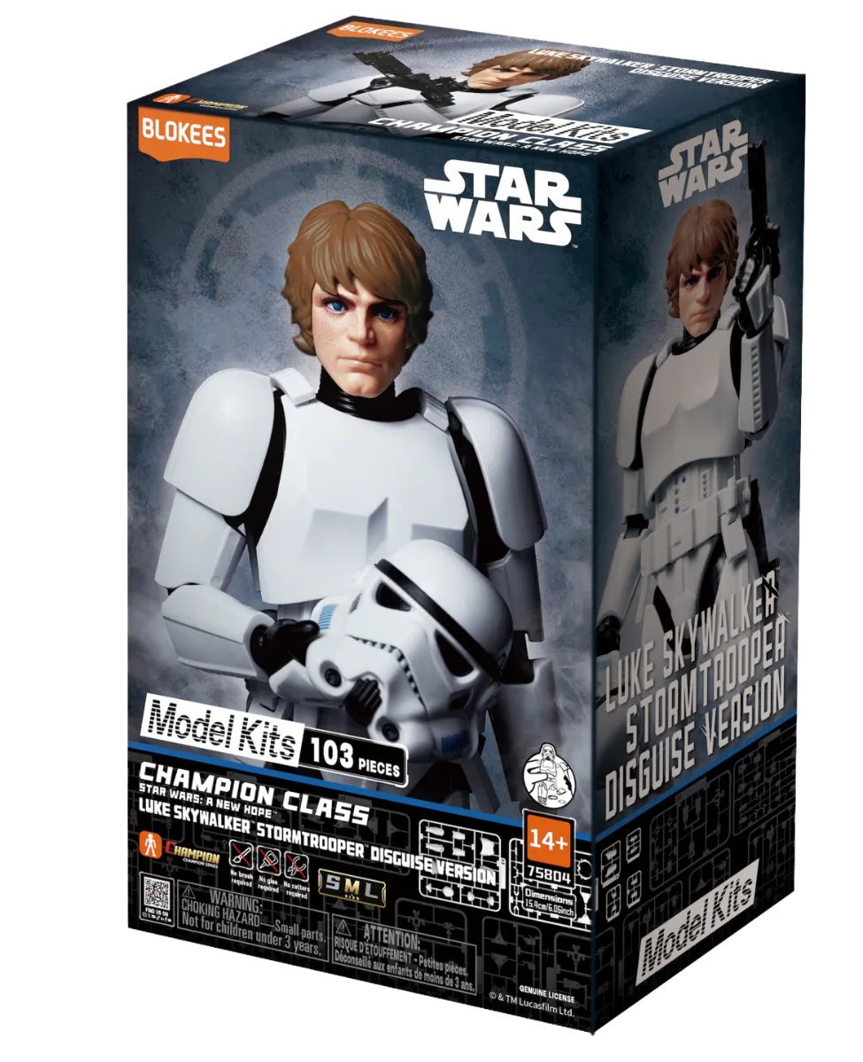 Star Wars: A New Hope - Champion Class - Luke Skywalker Stormtrooper Disguise - Blokees Model Kit