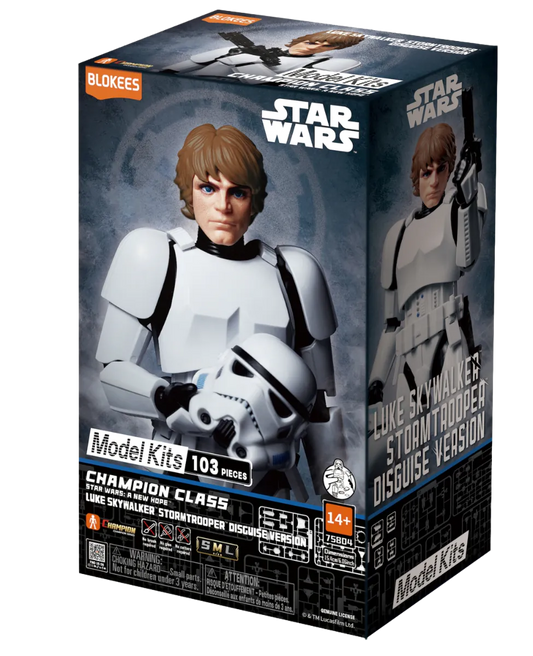 Star Wars: A New Hope - Champion Class - Luke Skywalker Stormtrooper Disguise - Blokees Model Kit