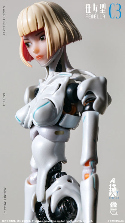 AI Agent-Fememlla C3 (Solid Color ver.) 1/12 Scale Action Figure