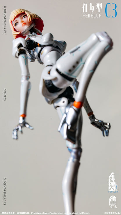 AI Agent-Fememlla C3 (Solid Color ver.) 1/12 Scale Action Figure