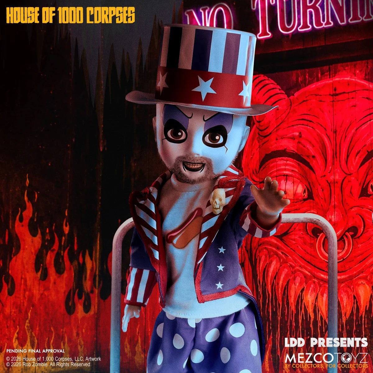 [Pre-Order] Living Dead Dolls Presents: Rob Zombie's House of 1000 Corpses - Captain Spaulding 10-inch Doll