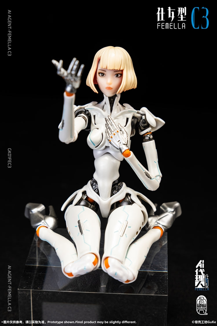 AI Agent-Fememlla C3 (Solid Color ver.) 1/12 Scale Action Figure